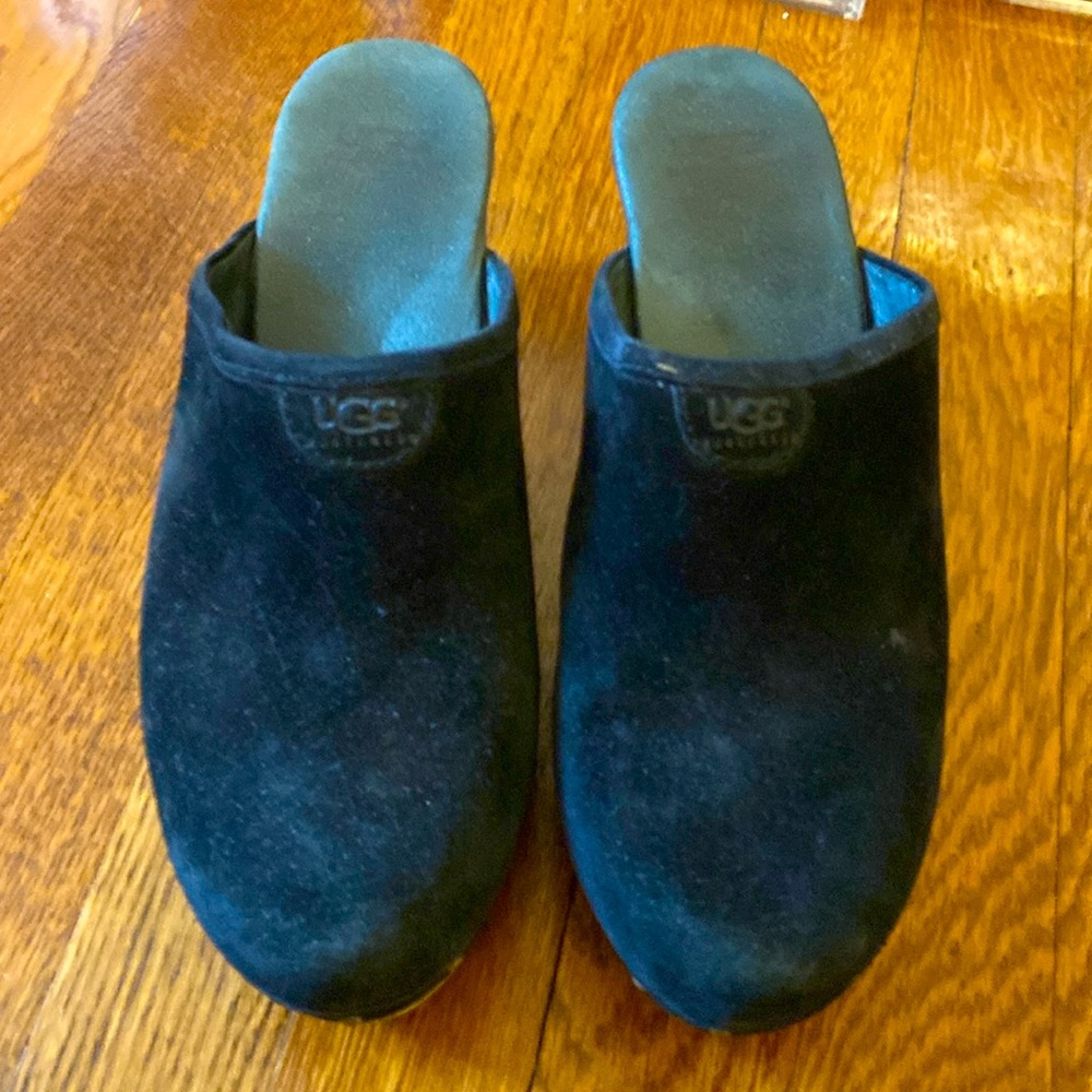 Ugg black suede clogs
